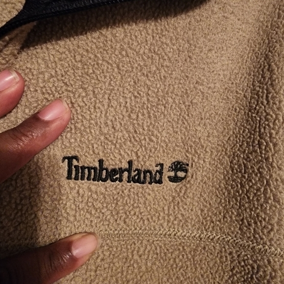 Timberland Polartec Full Zip Beige Fleece Jacket With Zipped Pockets Size XS - Picture 2 of 10